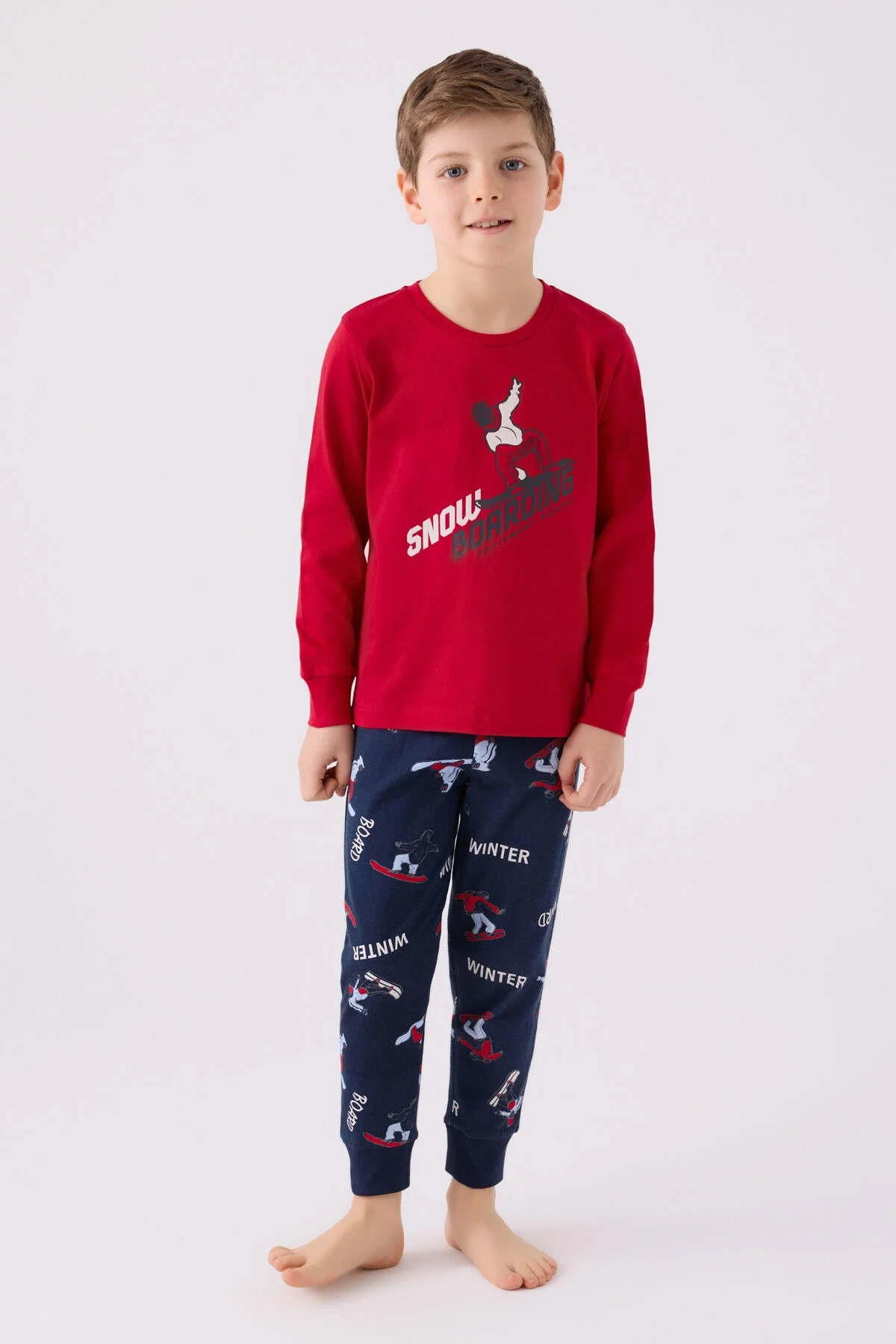 Rolypoly Erkek Çocuk Kırmızı Pijama Takımı