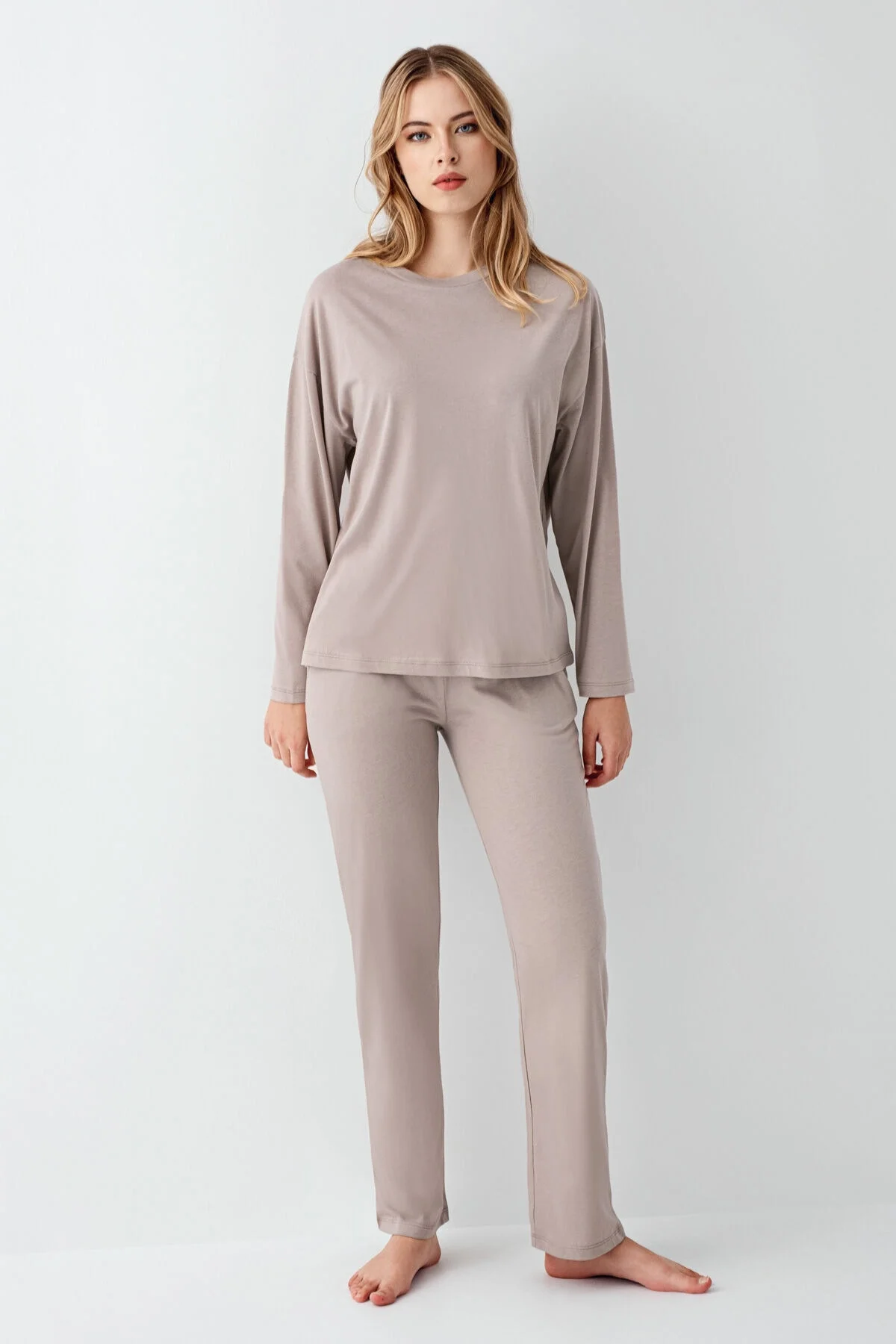 Arnetta Kadın Kahverengi Pijama Takımı