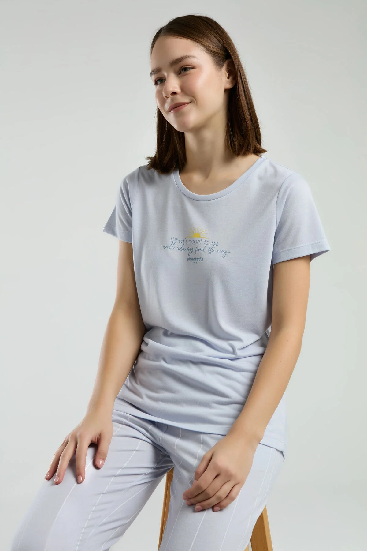 Pierre Cardin Kadın Mavi Pijama Takımı