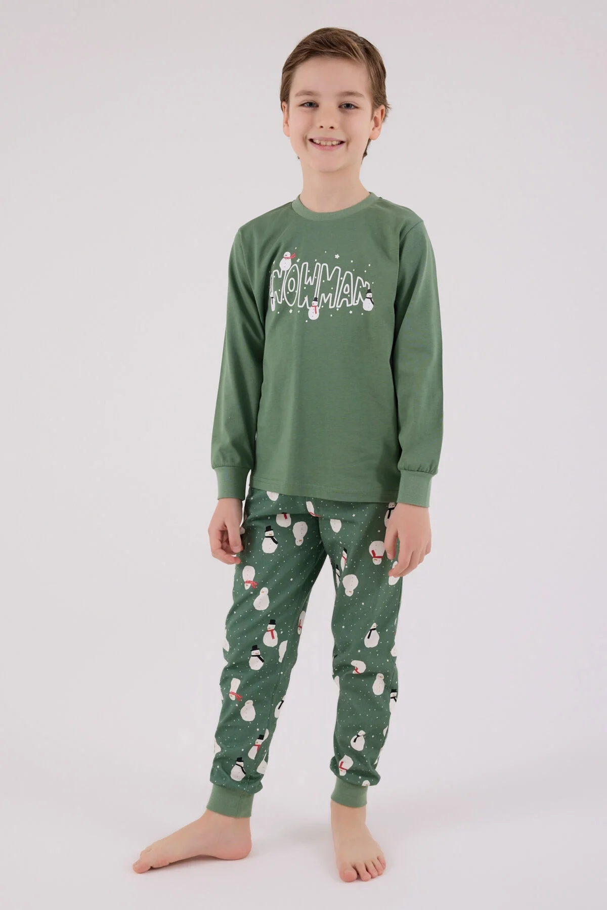 Rolypoly Erkek Çocuk Yeşil Pijama Takımı