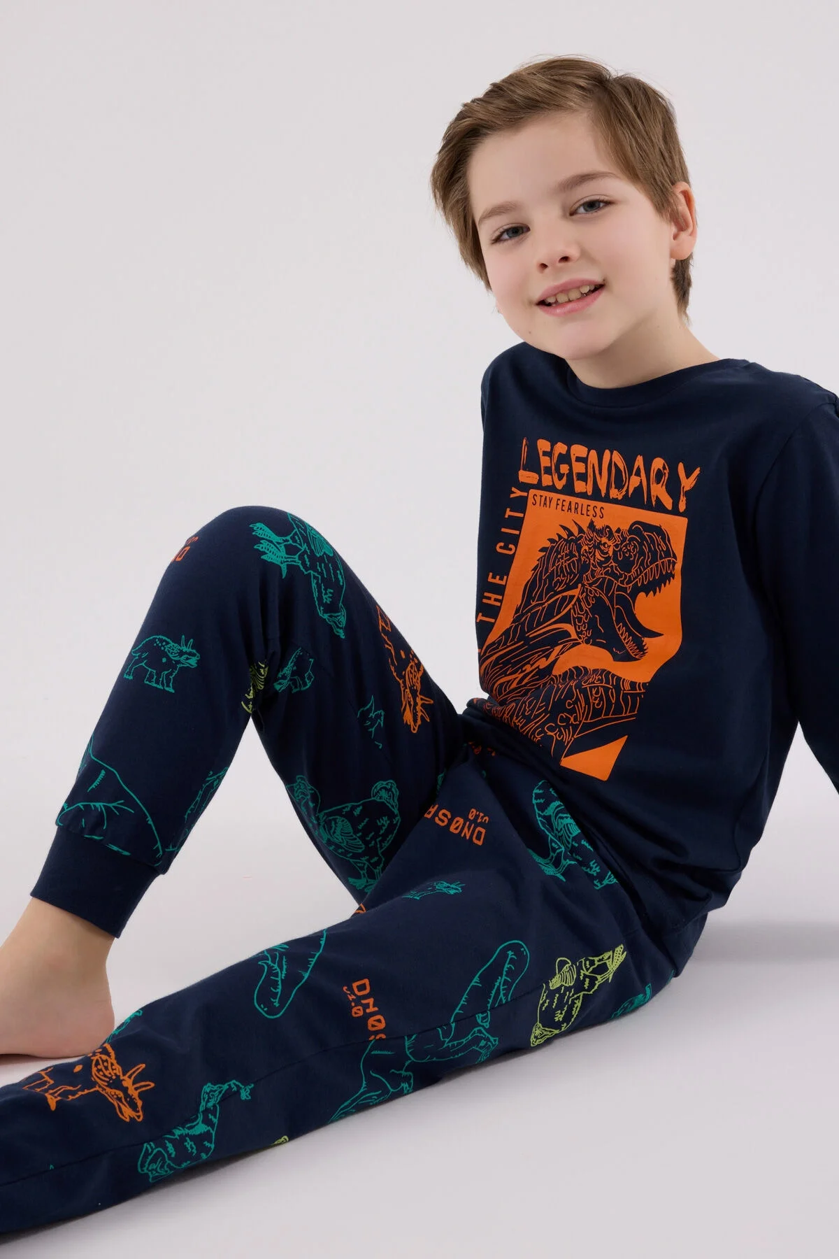 Rolypoly Erkek Çocuk Lacivert Pijama Takımı