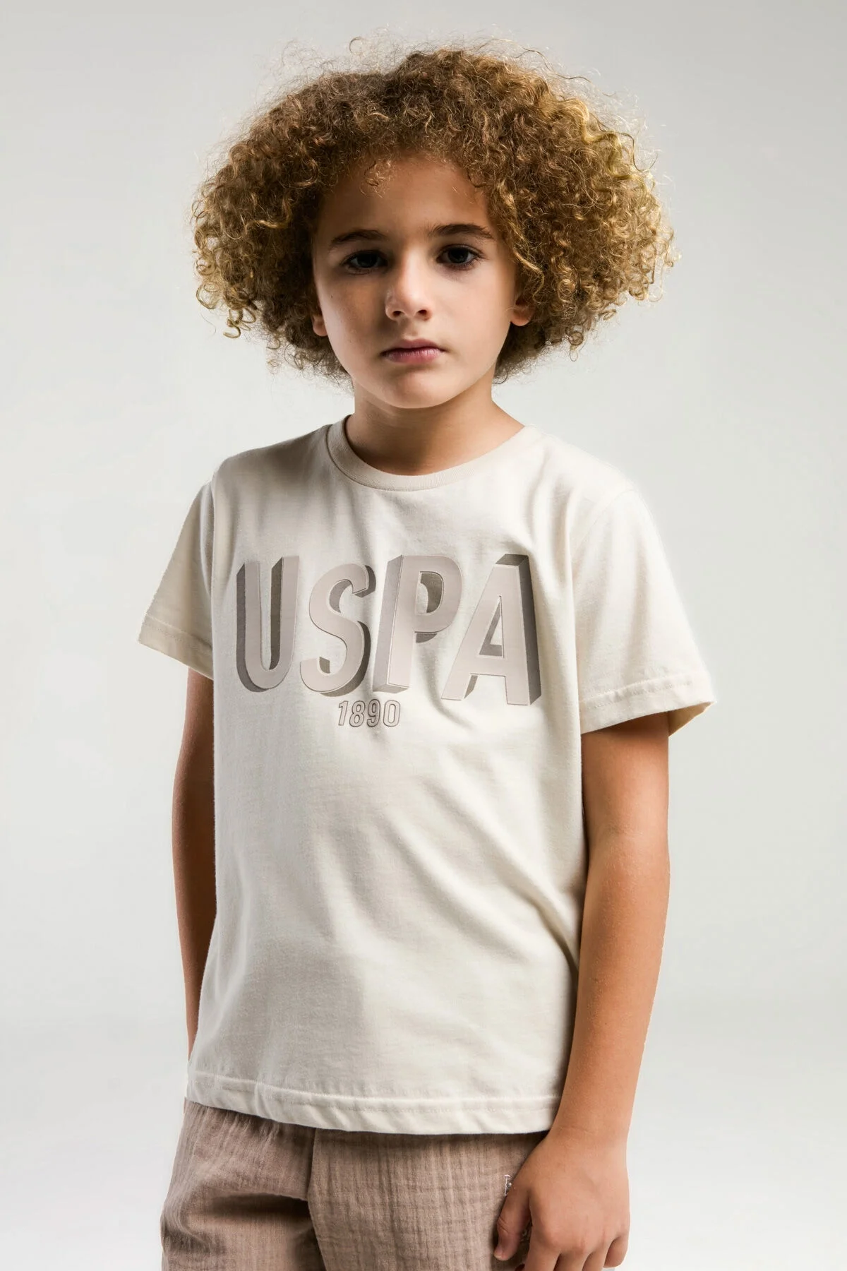 U.S. Polo Assn Erkek Çocuk Krem Bermuda Takım