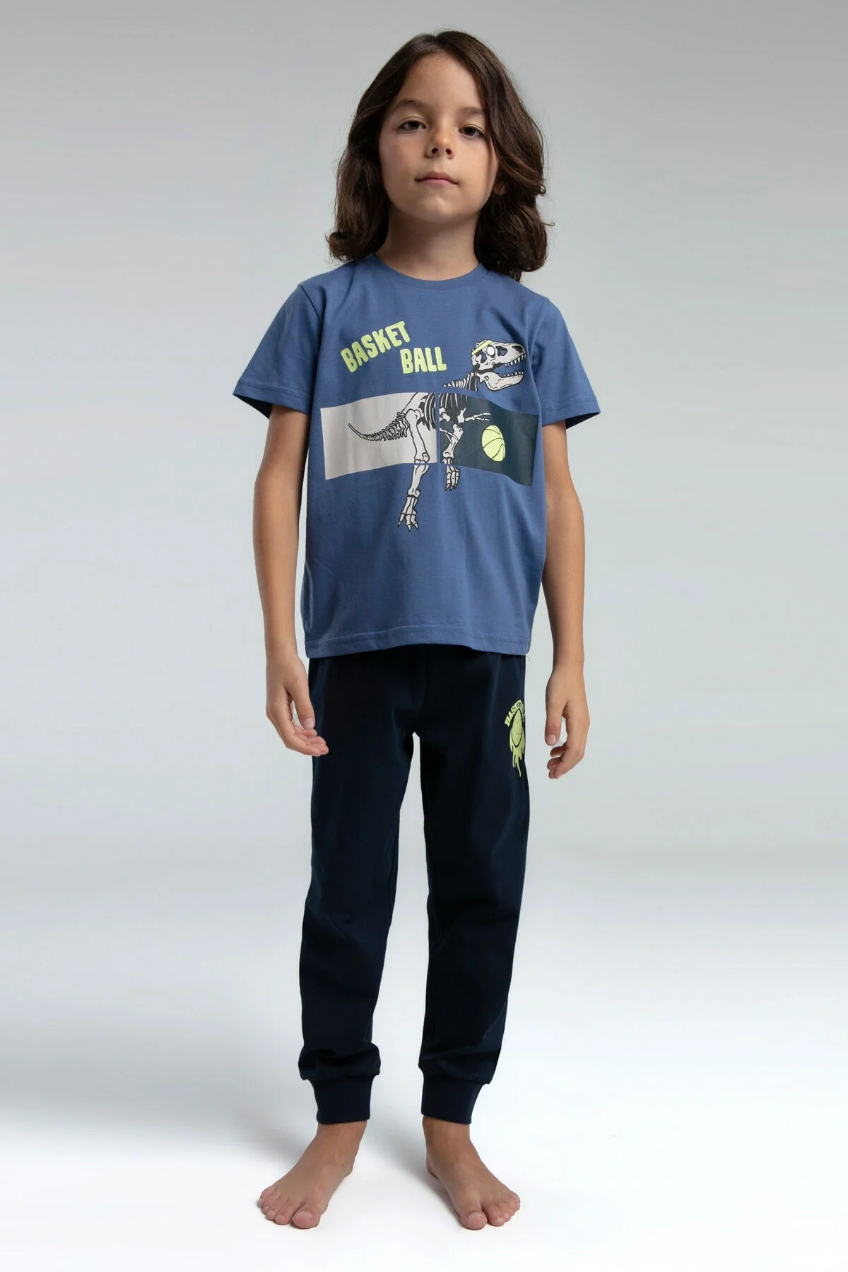 Rolypoly Erkek Çocuk Yeşil Pijama Takımı