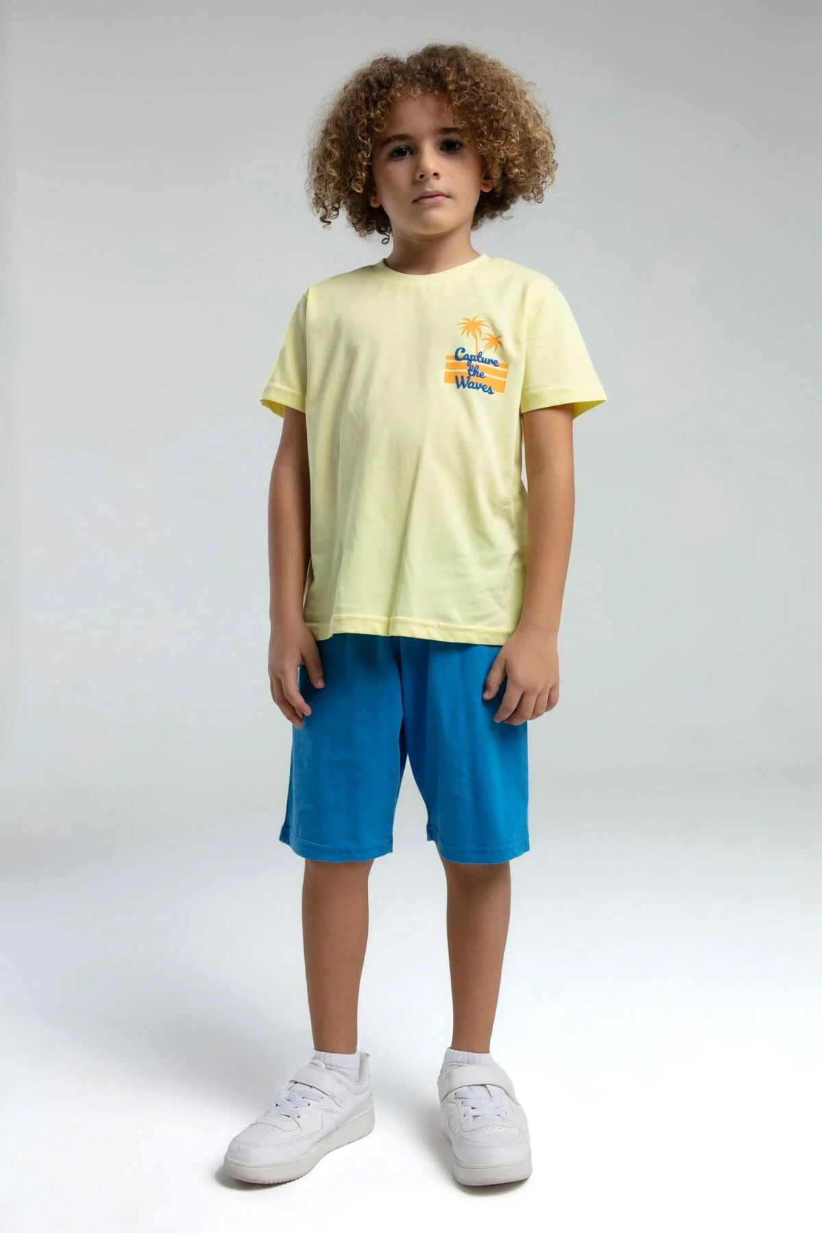 Rolypoly Erkek Çocuk Sarı Bermuda Takım