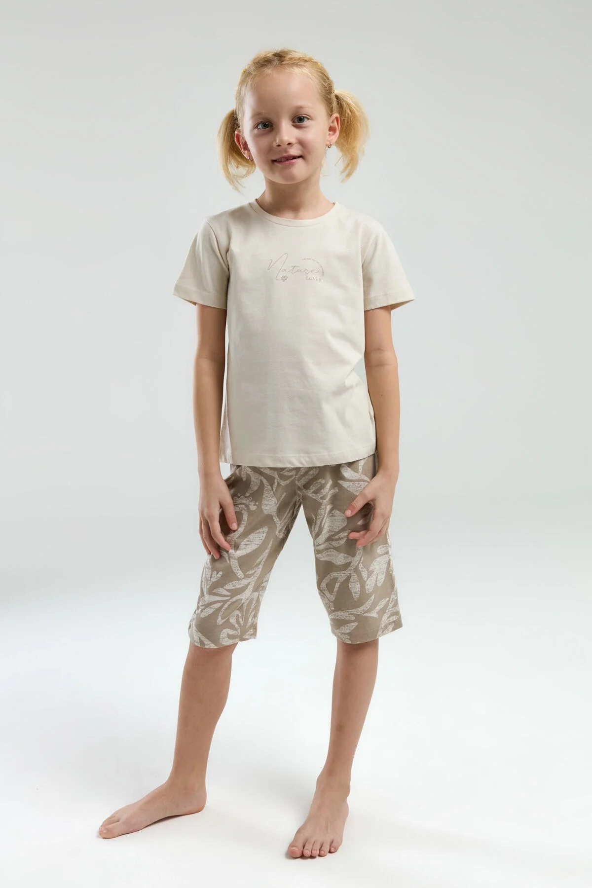 Arnetta Kız Çocuk Krem Kapri Takımı