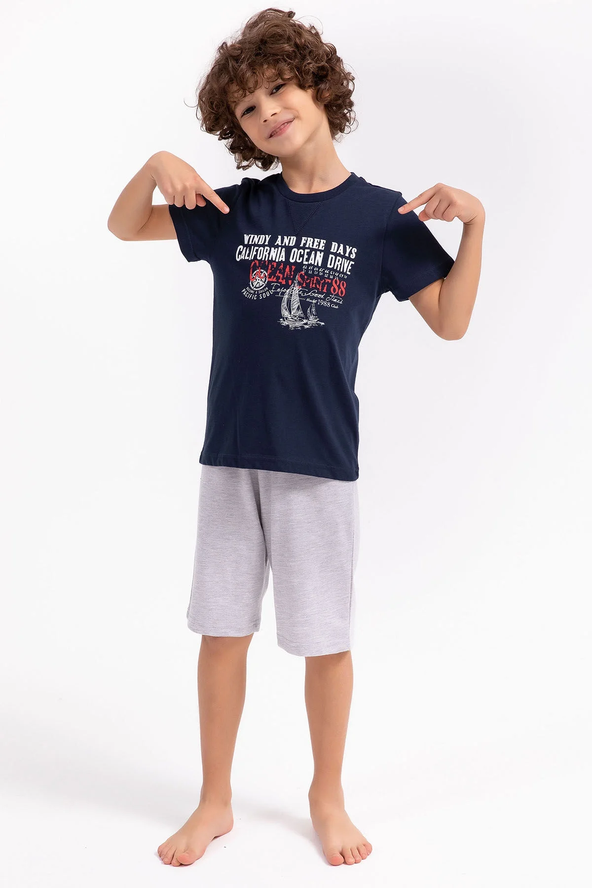 Arnetta Erkek Çocuk Lacivert Bermuda Takım