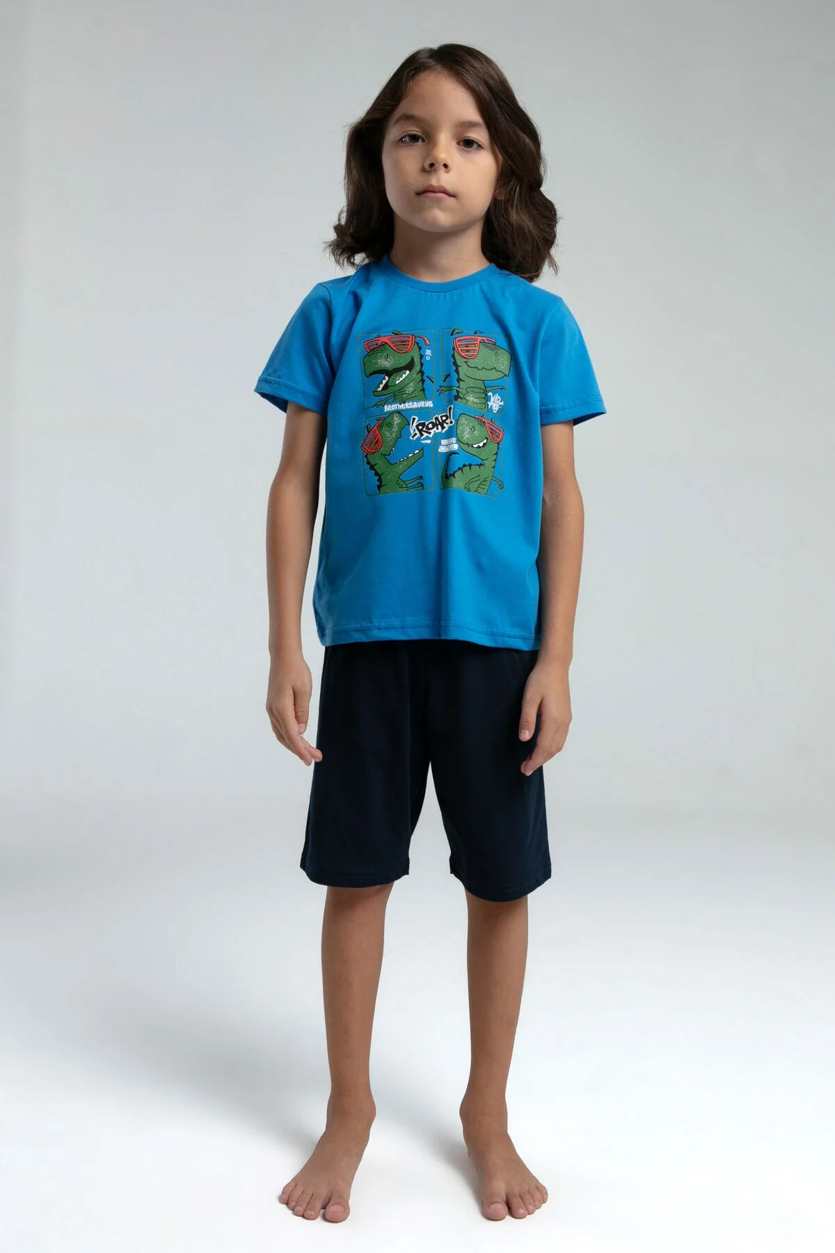 Rolypoly Erkek Çocuk Mavi Bermuda Takım