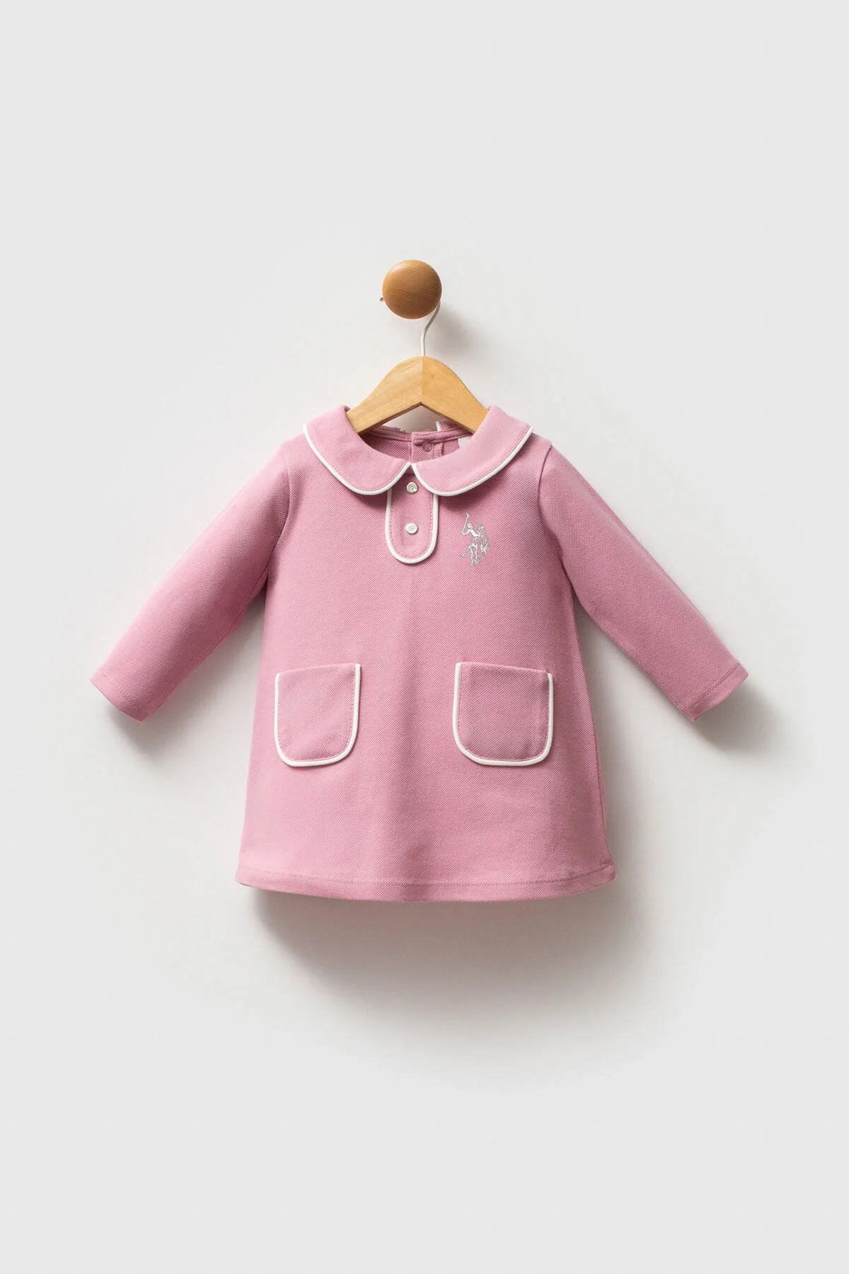U.S. Polo Assn Kız Bebek Pembe Elbise