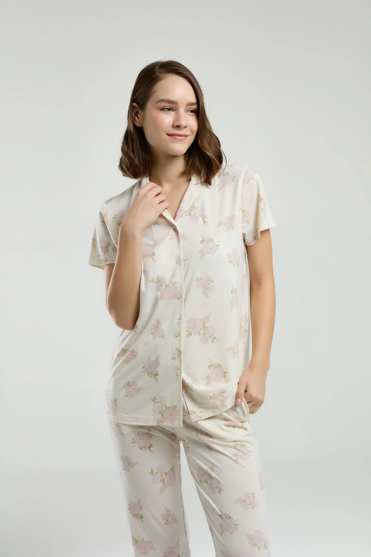 Pierre Cardin Kadın Beyaz Gömlek Pijama