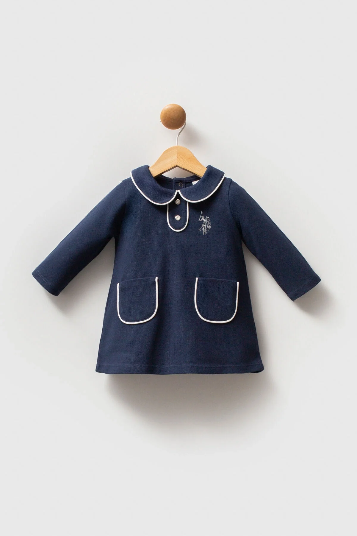 U.S. Polo Assn Kız Bebek Lacivert Elbise