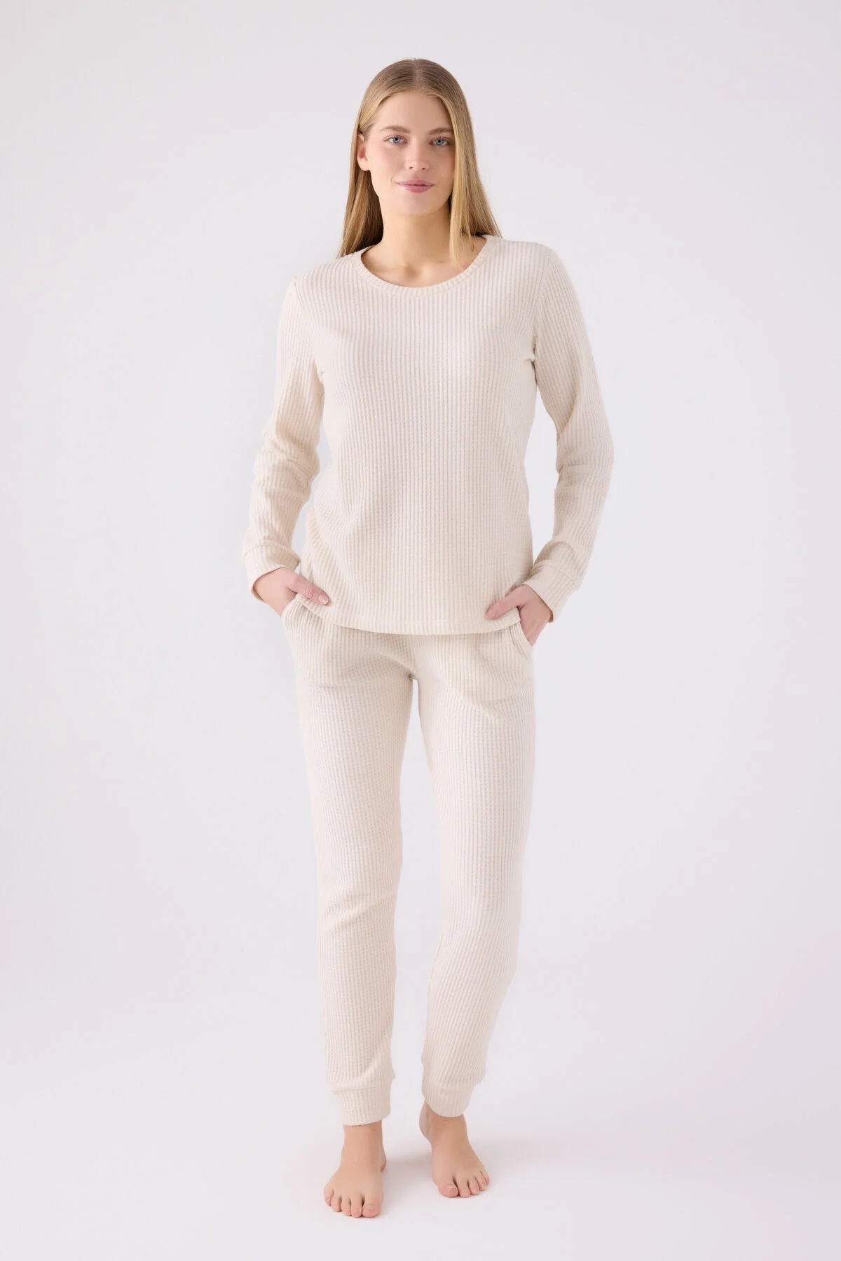 Pierre Cardin Kadın Krem Pijama Takımı