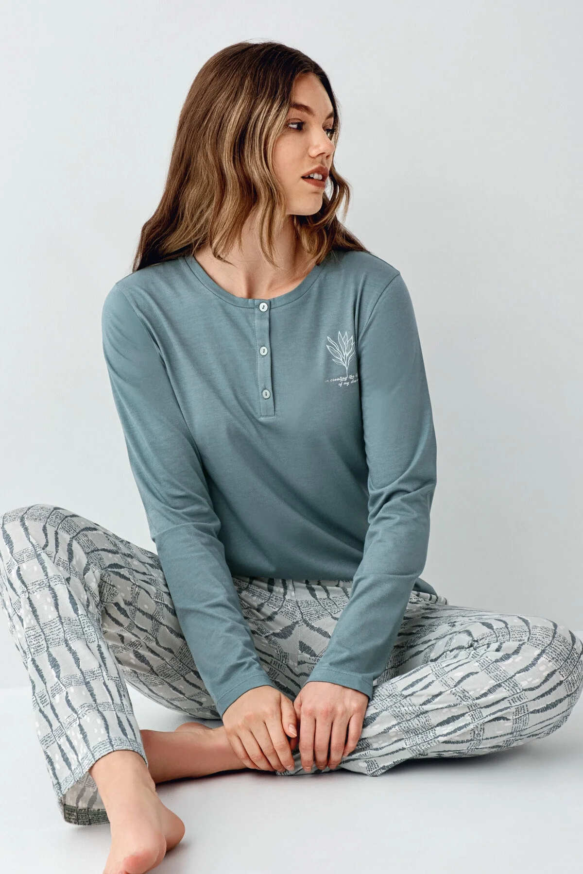 Arnetta Kadın Yeşil Pijama Takımı