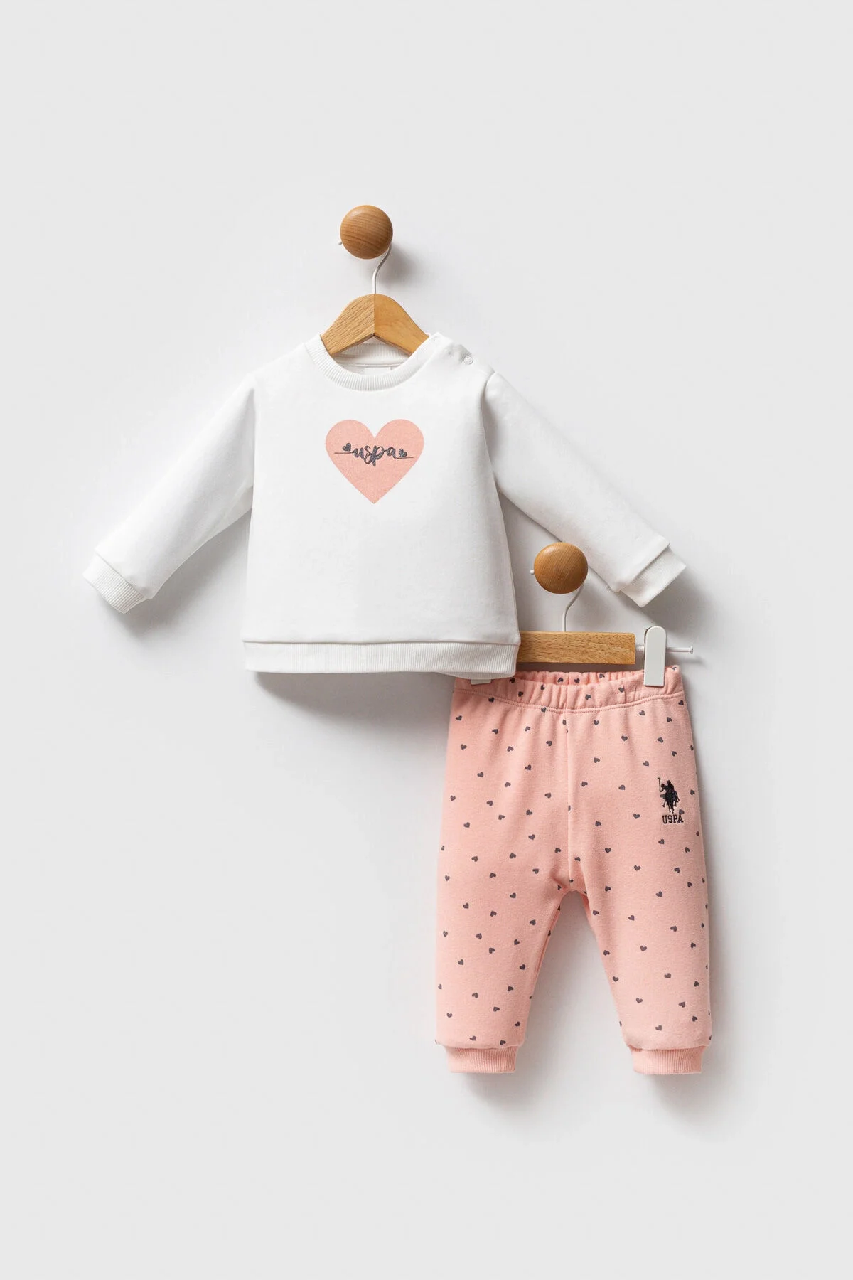 U.S. Polo Assn Kız Bebek Beyaz Takım