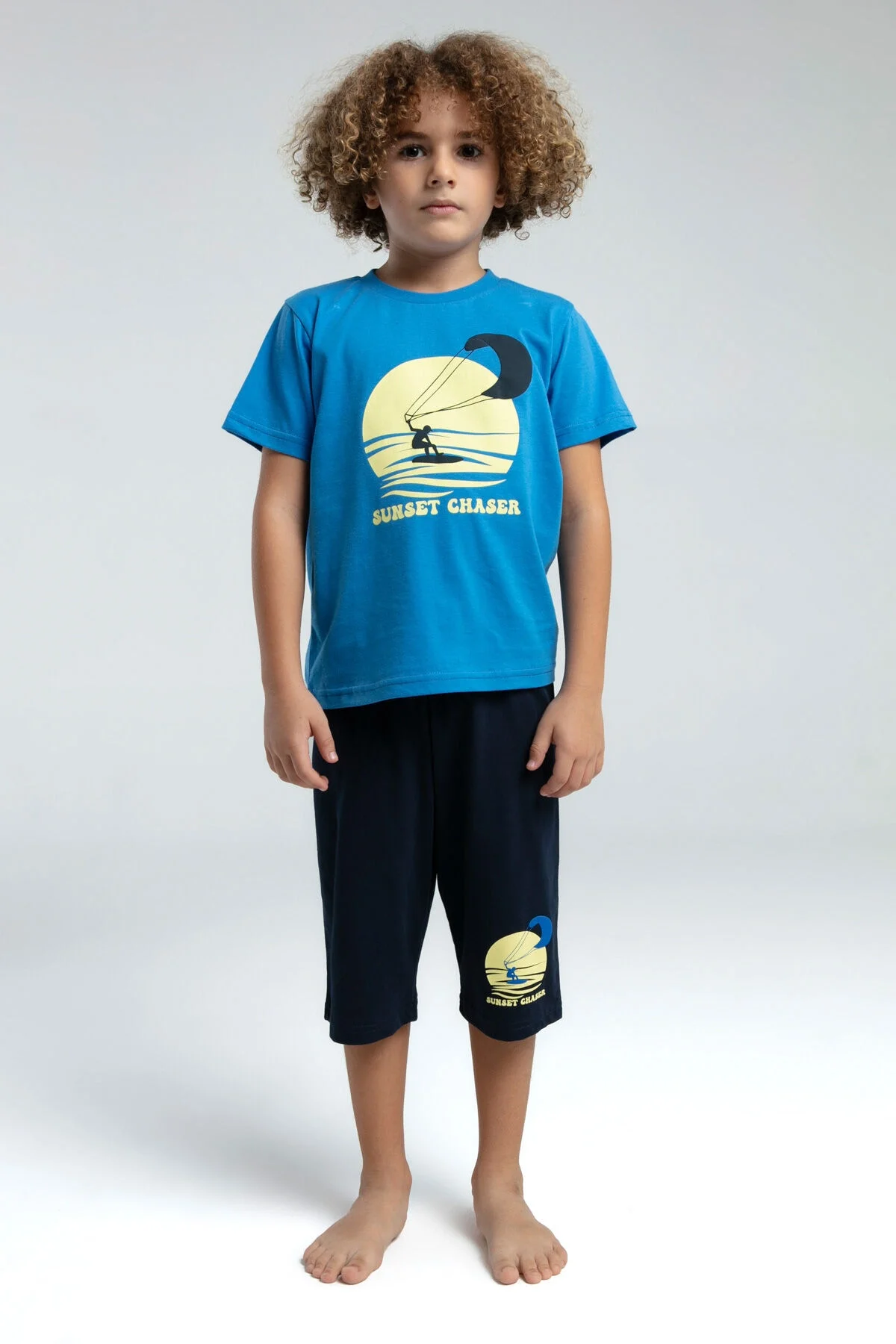 Rolypoly Erkek Çocuk Mavi Kapri Takım