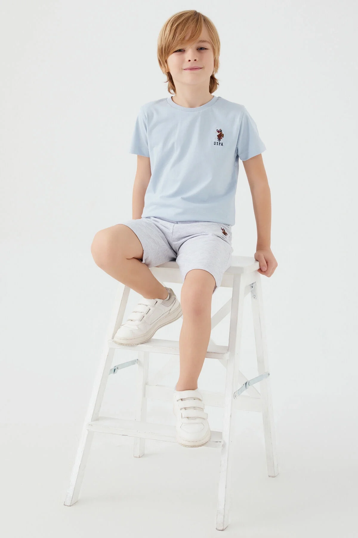 U.S. Polo Assn Erkek Çocuk Mavi Bermuda Takım