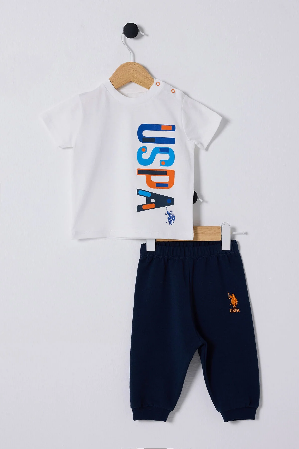 U.S. Polo Assn Erkek Bebek Beyaz Takım