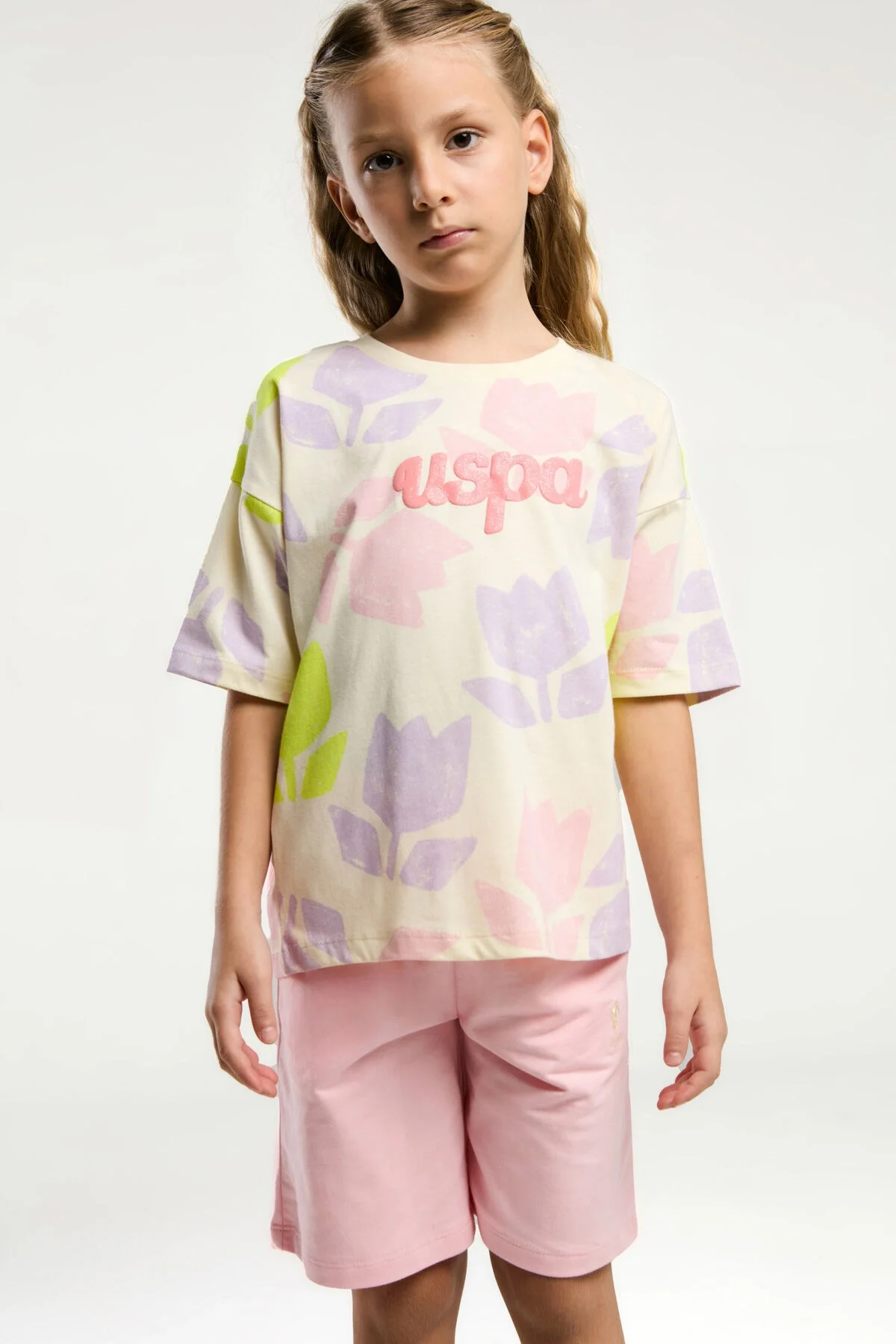 U.S. Polo Assn Kız Çocuk Sarı Bermuda Takım