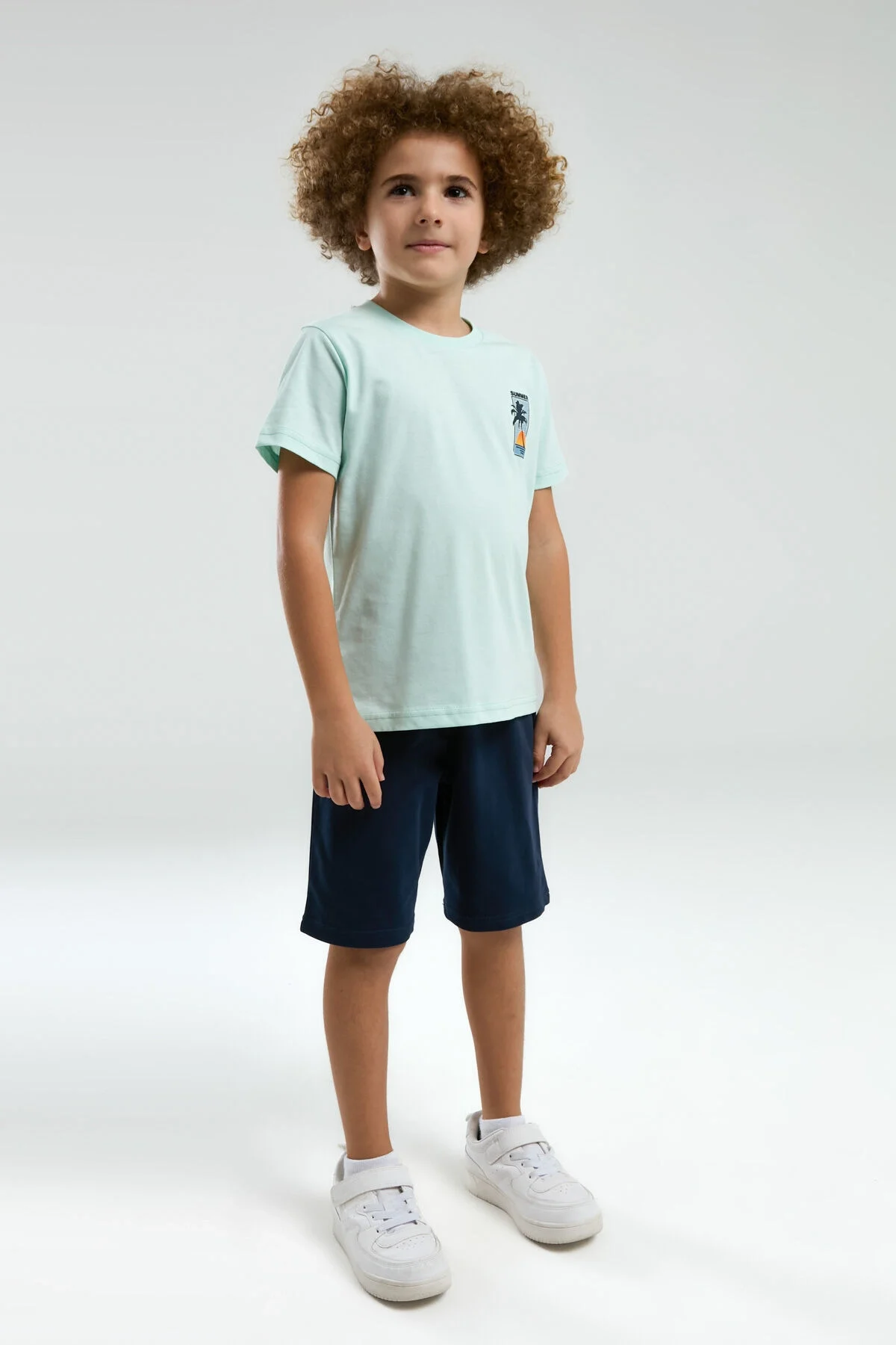 Arnetta Erkek Çocuk Yeşil Bermuda Takım