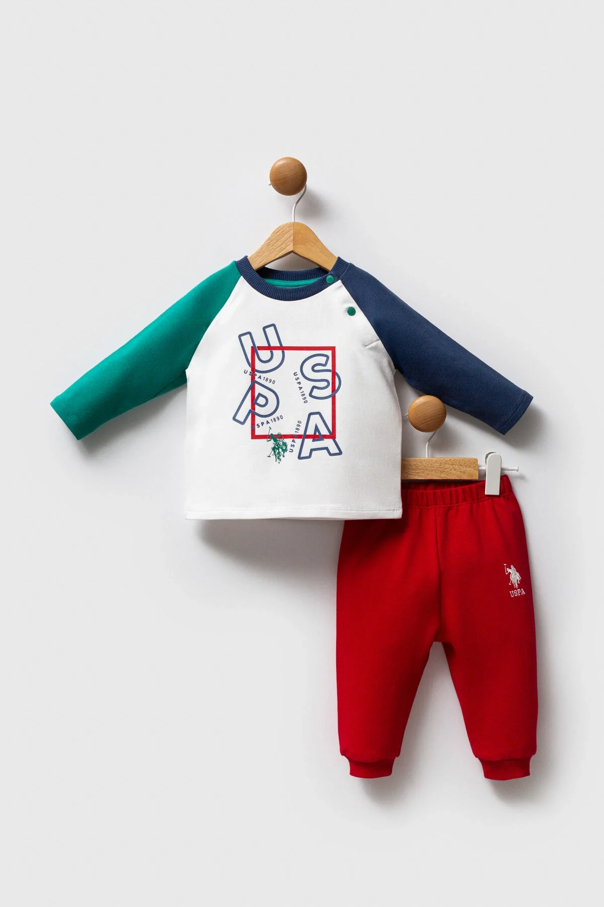 U.S. Polo Assn Erkek Bebek Yeşil Takım