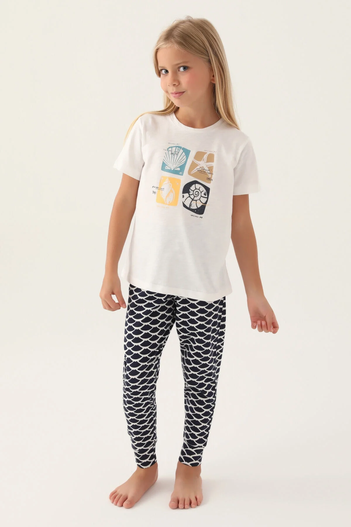 Arnetta Kız Çocuk Beyaz Pijama Takımı