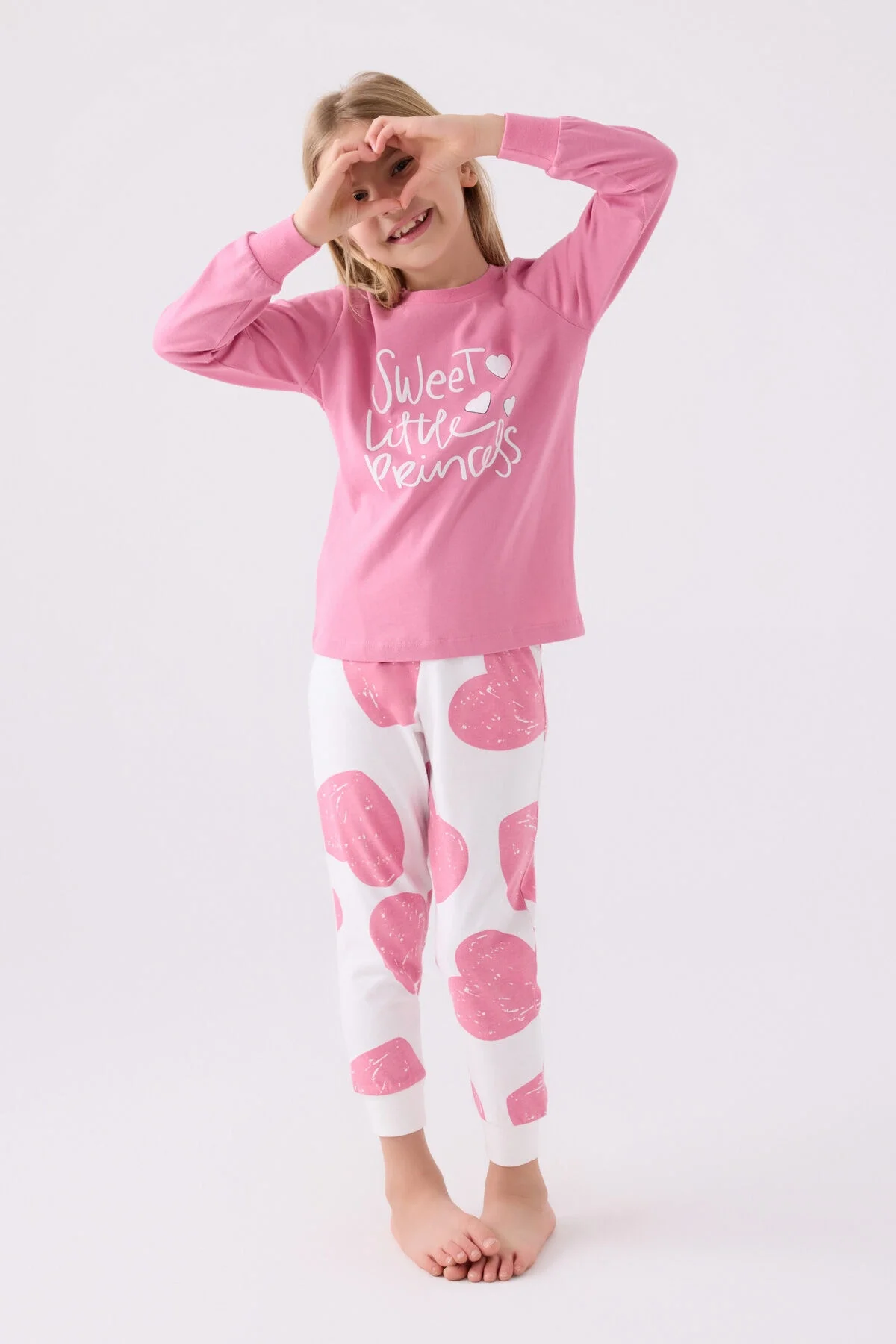 Rolypoly Kız Çocuk Pembe Pijama Takımı