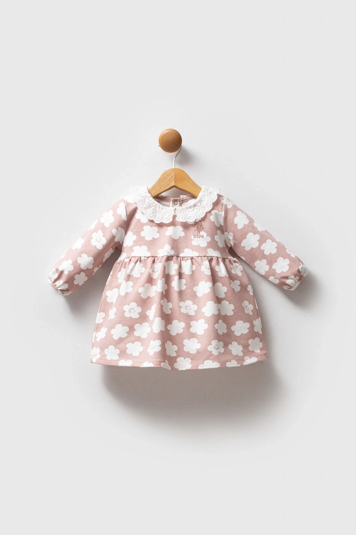 U.S. Polo Assn Kız Bebek Pembe Elbise