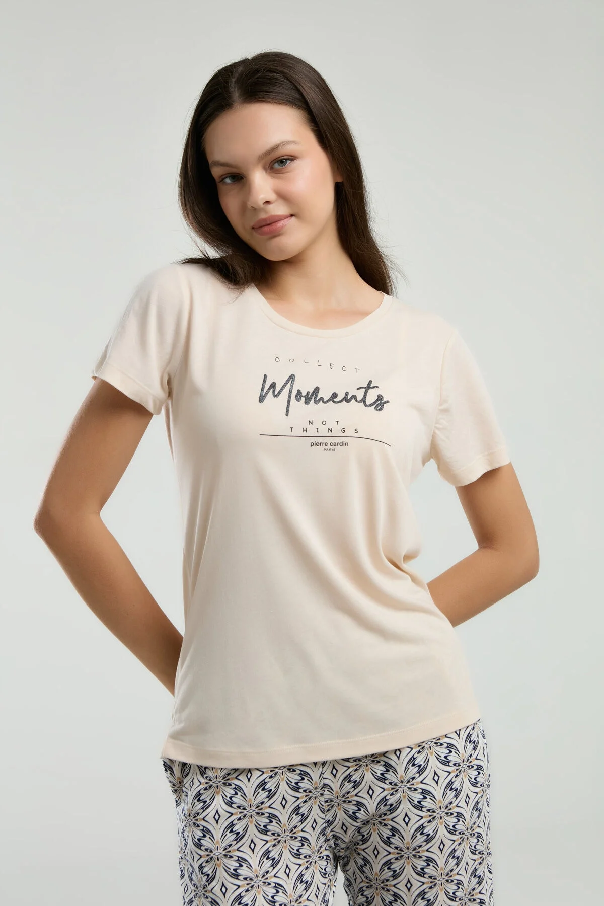 Pierre Cardin Kadın Krem Kapri Takım