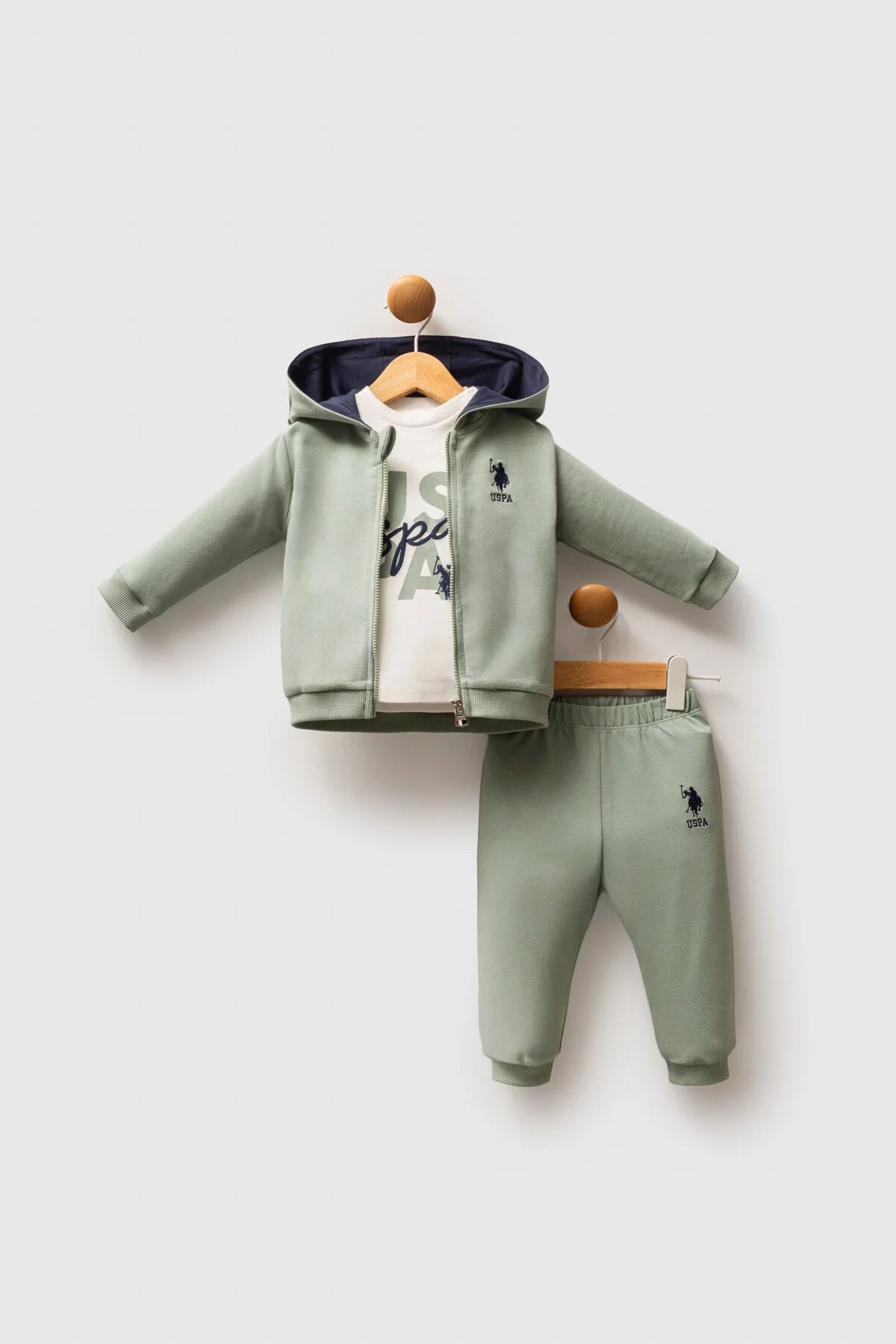 U.S. Polo Assn Erkek Bebek Yeşil Takım